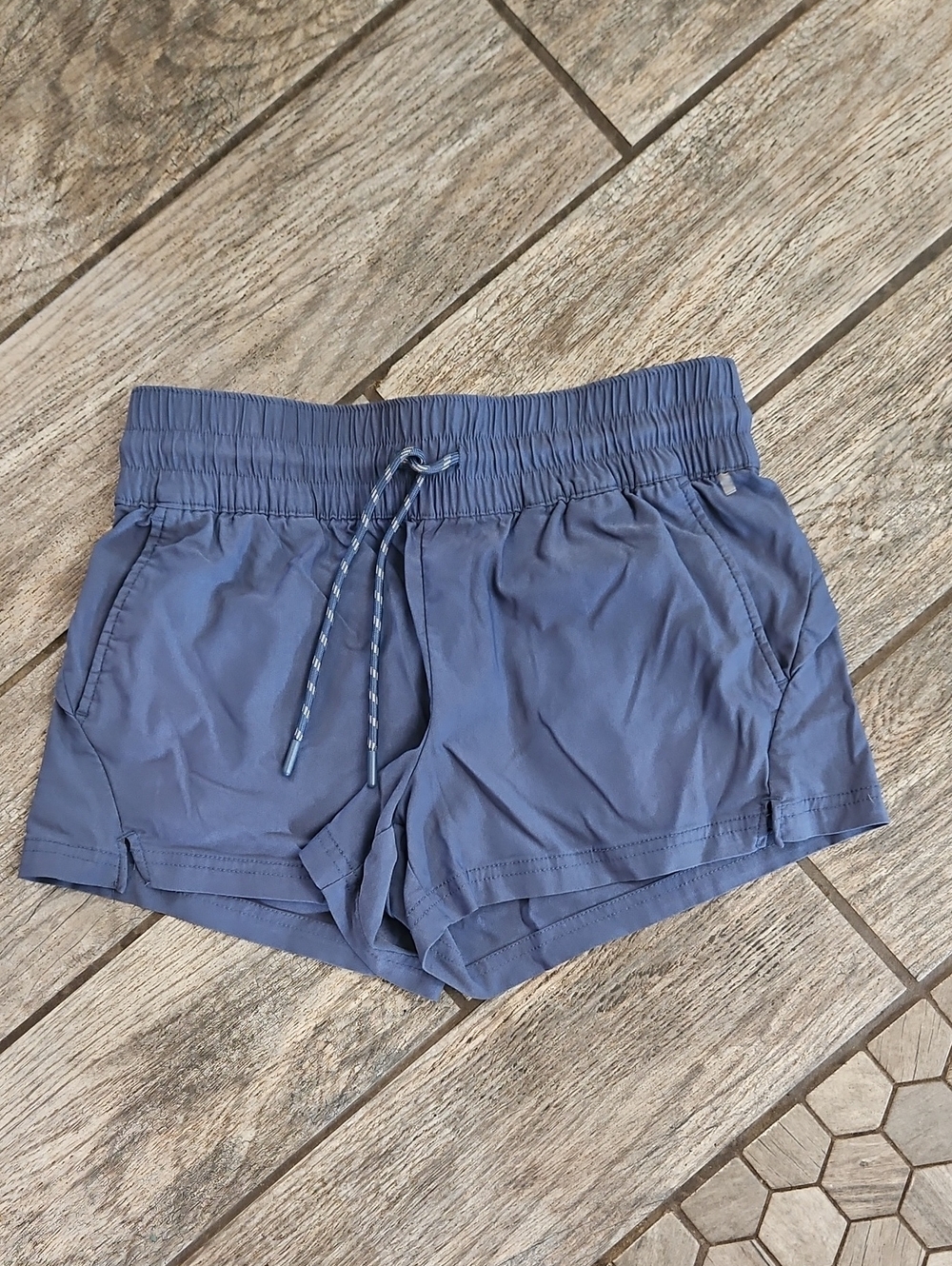 Avalanche Slate Blue Elastic Waist Athletic Shorts